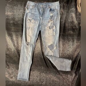 Almost Famous Blue Skinny Jeans Distressed Vintage Style